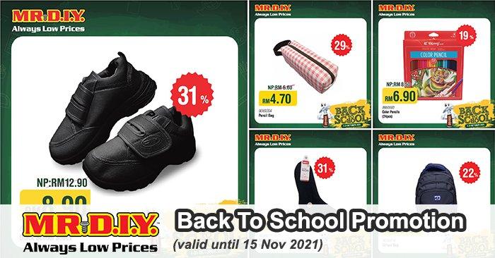 MR DIY Back To School Promotion Up To 50% OFF (valid until 15 Nov 2021)