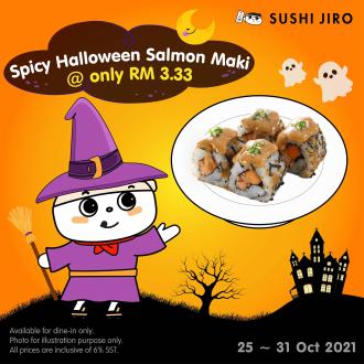 Sushi Jiro Halloween Promotion Spicy Halloween Salmon Maki @ RM3.33 (25 October 2021 - 31 October 2021)