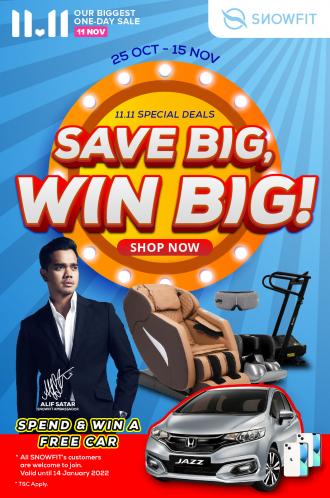 SnowFit Lazada 11.11 Sale (25 Oct 2021 - 15 Nov 2021)