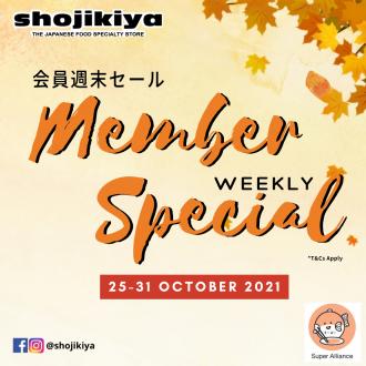Shojikiya Member Weekly Promotion (25 October 2021 - 31 October 2021)