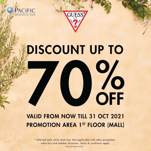 Pacific Hypermarket GUESS Handbags Sale Up To 70% OFF (valid until 31 October 2021)