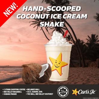 Carl's Jr Hand-Scooped Coconut Ice Cream Shake