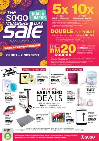SOGO Kuala Lumpur Members Day Sale Catalogue (29 October 2021 - 7 November 2021)
