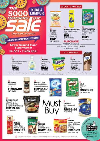 SOGO Kuala Lumpur Supermarket Members Day Sale Catalogue (29 October 2021 - 7 November 2021)