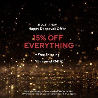 H&M Online Deepavali Sale 15% OFF Everything (31 October 2021 - 4 November 2021)
