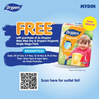MYDIN FREE Drypers Drypantz Megapack Promotion