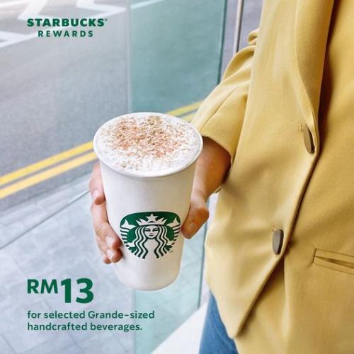 Starbucks Rewards Beverage @ RM13 Promotion (1 November 2021 - 7 November 2021)