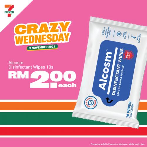 Alcosm Disinfectant Wipes 10s @ RM2.00