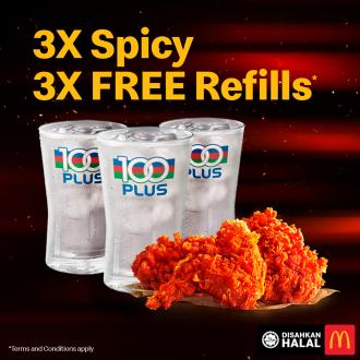 McDonald's 3X Spicy 3X FREE Refills Promotion