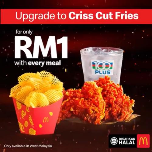 McDonald's Upgrade to Criss Cut Fries @ RM1 Promotion