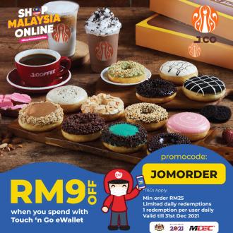 J.Co DeliverEat RM9 OFF Promotion with Touch 'n Go eWallet (valid until 31 Dec 2021)