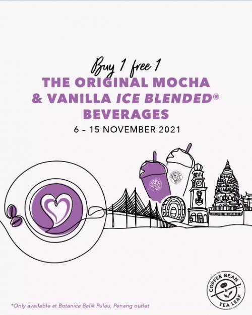 Coffee Bean Botanica Balik Pulau Opening Promotion (6 November 2021 - 15 November 2021)