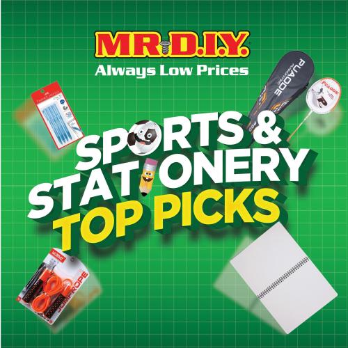 MR DIY Sports & Stationery Top Picks Promotion