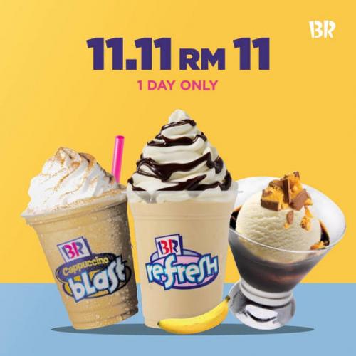 Baskin Robbins 11.11 Sale Beverage @ RM11 Only (11 November 2021)