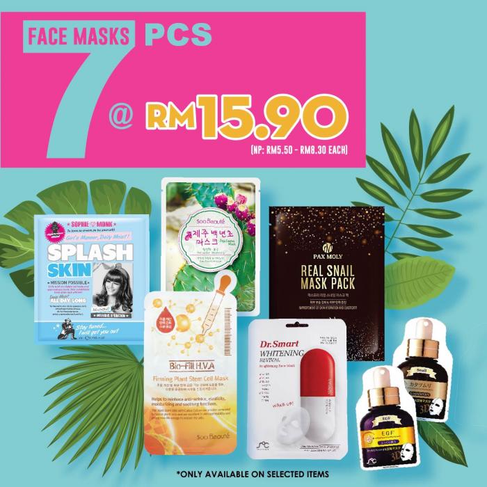 SaSa Mask Promotion 7 pcs @ RM15.90 (1 June 2018 - 24 June 2018)