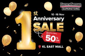 Harvey Norman KL East Mall 1st Anniversary Sale Up To 50% OFF (10 November 2021 - 16 November 2021)
