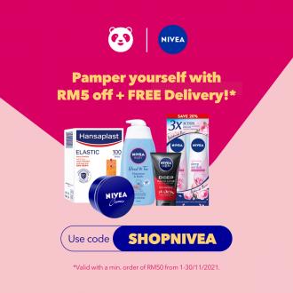 NIVEA FoodPanda RM5 OFF + FREE Delivery Promotion (1 November 2021 - 30 November 2021)