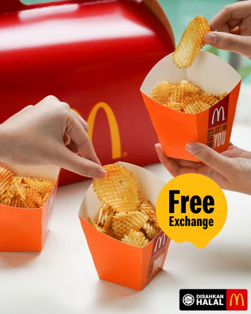 McDonald's Free Exchange To Criss Cut Fries Promotion
