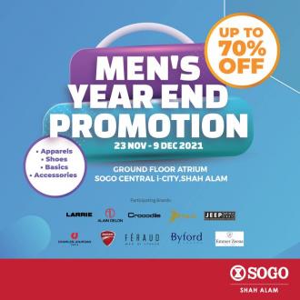 SOGO Central i-City Men's Year End Promotion Up To 70% OFF (23 November 2021 - 9 December 2021)