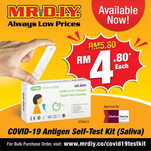 MR DIY Sejoy COVID-19 Antigen Self-Test Kit @ RM4.80 Promotion