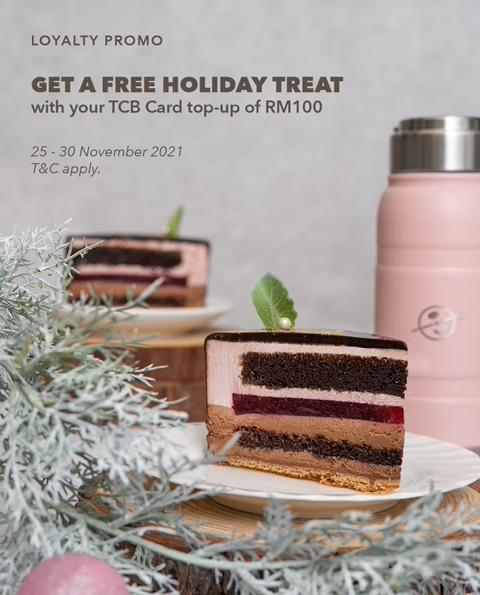 Coffee Bean Top-up TCB Card FREE Holiday Treat Promotion (25 November 2021 - 30 November 2021)