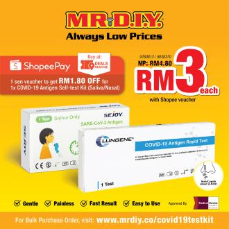 MR DIY ShopeePay COVID-19 Antigen Self-Test Kit @ RM3 Promotion