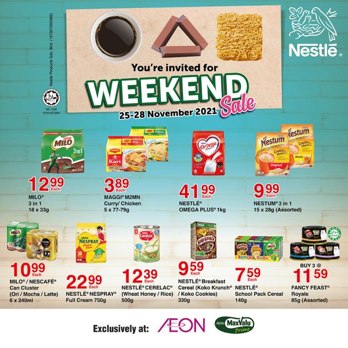 AEON Nestle Weekend Promotion (25 November 2021 - 28 November 2021)
