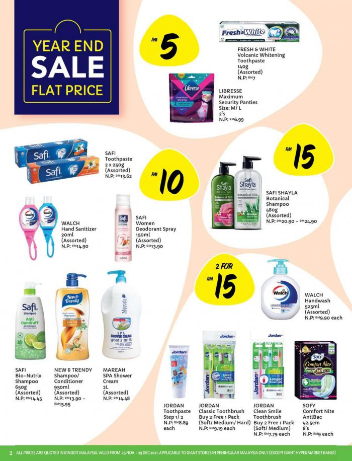 Giant Health & Beauty Year End Sale Catalogue (25 November 2021 - 29 December 2021)