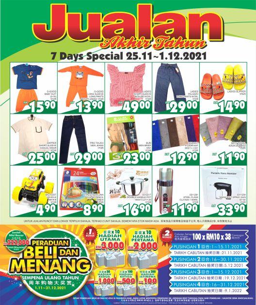 BILLION Perak Region Year End Sale Promotion (25 November 2021 - 1 December 2021)
