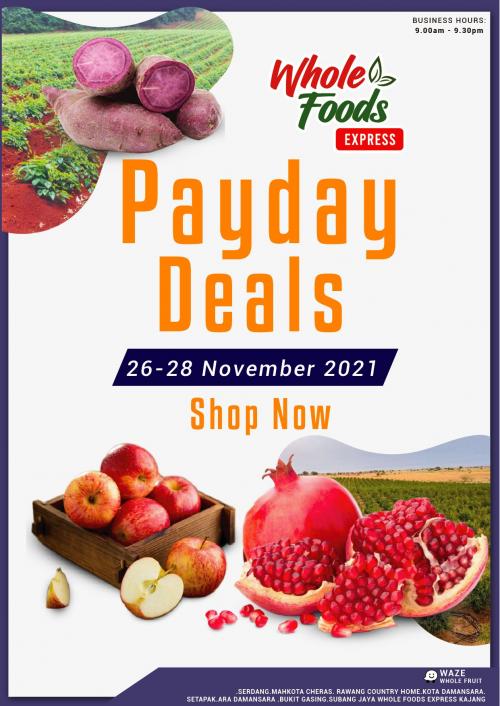 Whole Fruits Express Pay Day Promotion (26 November 2021 - 28 November 2021)