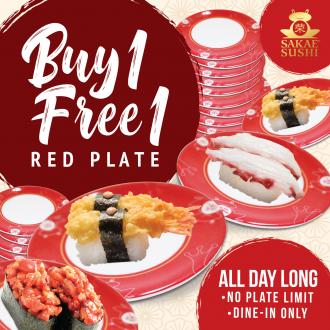 Sakae Sushi Buy 1 FREE 1 Red Plate Promotion (valid until 3 December 2021)