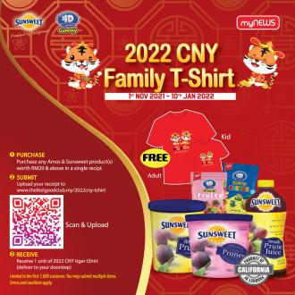 myNEWS FREE 2022 CNY Family T-Shirt Promotion (1 November 2021 - 10 January 2022)