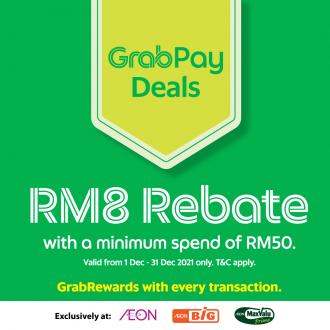 AEON GrabPay RM8 Rebate Promotion (1 December 2021 - 31 December 2021)