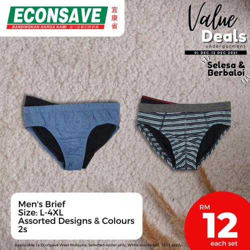 Econsave Undergarments Value Deals Promotion (1 December 2021 - 12 December 2021)