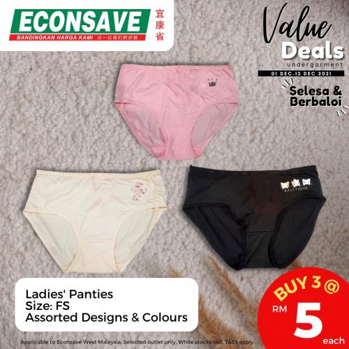 Econsave Undergarments Value Deals Promotion (1 December 2021 - 12 December 2021)