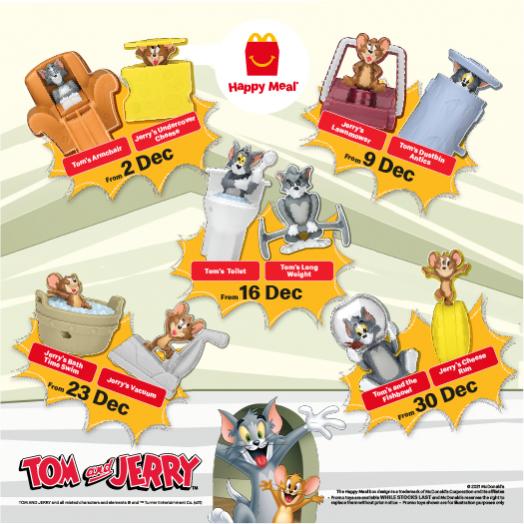 McDonald's Happy Meal FREE Tom & Jerry Toys Promotion (2 December 2021 - 5 January 2022)