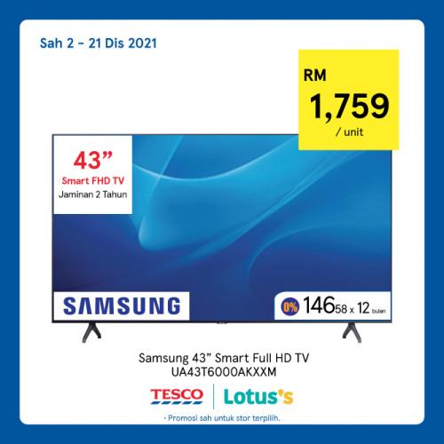 Samsung 43" Smart Full HD TV @ RM1759.00