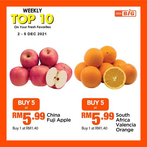 AEON BiG Fresh Produce Weekly Top 10 Promotion (2 December 2021 - 5 December 2021)