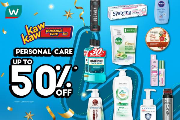Watsons Personal Care Sale Up To 50% OFF (2 December 2021 - 6 December 2021)