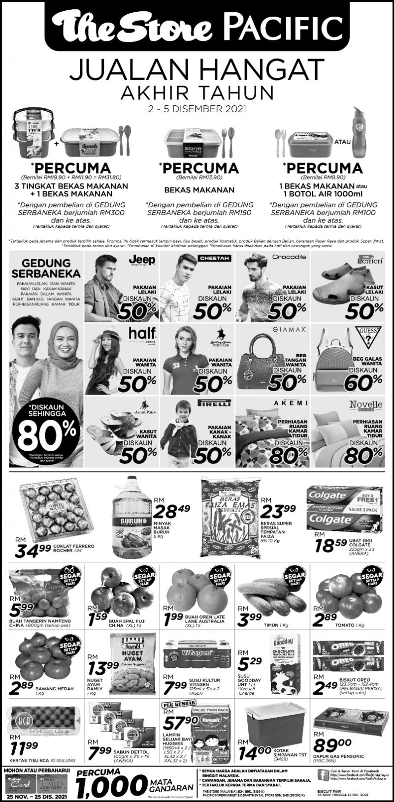 The Store and Pacific Hypermarket Year End Sale Weekend Promotion (2 December 2021 - 5 December 2021)
