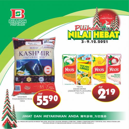 BILLION Port Klang Christmas Promotion (3 December 2021 - 9 December 2021)