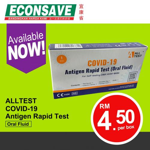 Econsave ALLTEST Covid-19 Antigen Rapid Test @ RM4.50 Promotion