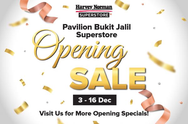 Harvey Norman Pavilion Bukit Jalil Opening Sale (3 December 2021 - 16 December 2021)