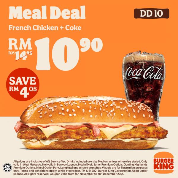 Burger King Meal Deal Promotion (15 November 2021 - 18 December 2021)