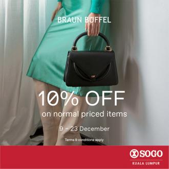 SOGO Braun Buffel Sale 10% OFF (9 December 2021 - 23 December 2021)
