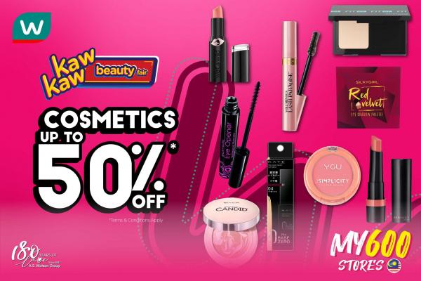 Watsons Cosmetics Sale Up To 50% OFF (9 December 2021 - 13 December 2021)