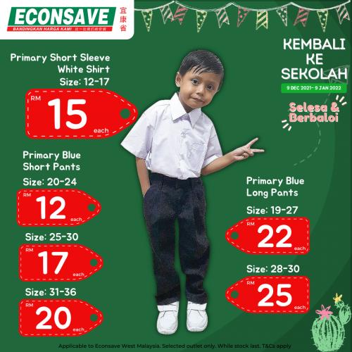 Econsave Back To School Promotion (9 December 2021 - 9 January 2022)