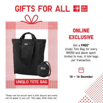 Uniqlo Online FREE UNIQLO Tote Bag Promotion (10 December 2021 - 16 December 2021)