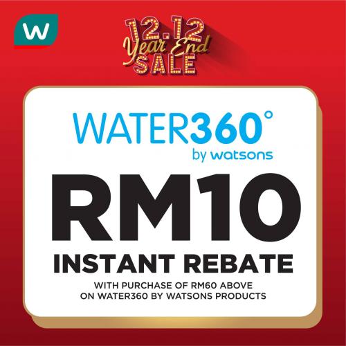 Watsons Online 12.12 Year End Sale Instant Rebate Up To RM186 (6 December 2021 - 14 December 2021)