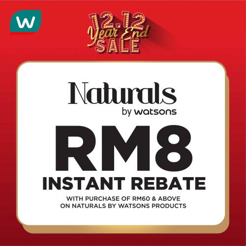 Watsons Online 12.12 Year End Sale Instant Rebate Up To RM186 (6 December 2021 - 14 December 2021)